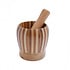 Decopatent - Bamboe Vijzel met Stamper Ø11 cm - Duurzame Houten Vijzel Set - Kruiden & Specerijen Malen - Keuken Accessoire Bamboo