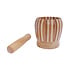 Decopatent - Bamboe Vijzel met Stamper Ø11 cm - Duurzame Houten Vijzel Set - Kruiden & Specerijen Malen - Keuken Accessoire Bamboo