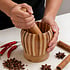 Decopatent - Bamboe Vijzel met Stamper Ø11 cm - Duurzame Houten Vijzel Set - Kruiden & Specerijen Malen - Keuken Accessoire Bamboo