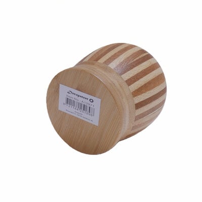 Decopatent - Bamboe Vijzel met Stamper Ø11 cm - Duurzame Houten Vijzel Set - Kruiden & Specerijen Malen - Keuken Accessoire Bamboo