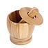 Decopatent - Bamboe Vijzel en Stamper met Deksel - Ø11.8 cm - Duurzame Houten Kruiden Vijzel - Keuken Mortier Set voor Kruiden, Specerijen & Pesto