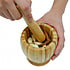 Decopatent - Bamboe Vijzel met Stamper Ø10 cm - Duurzame Houten Vijzel Set - Kruiden & Specerijen Malen - Keuken Accessoire Bamboo