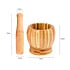Decopatent - Bamboe Vijzel met Stamper Ø10 cm - Duurzame Houten Vijzel Set - Kruiden & Specerijen Malen - Keuken Accessoire Bamboo