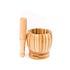 Decopatent - Bamboe Vijzel met Stamper Ø10 cm - Duurzame Houten Vijzel Set - Kruiden & Specerijen Malen - Keuken Accessoire Bamboo