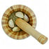 Decopatent - Bamboe Vijzel met Stamper Ø10 cm - Duurzame Houten Vijzel Set - Kruiden & Specerijen Malen - Keuken Accessoire Bamboo