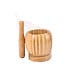 Decopatent - Bamboe Vijzel met Stamper Ø11 cm - Duurzame Houten Vijzel Set - Kruiden & Specerijen Malen - Keuken Accessoire Bamboo