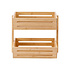 Decopatent - 2 Laags Dubbele Fruitschaal - Bamboe hout - Staande Fruitmand Etagere - Afm: 31 x 22 x 27.5 Cm.
