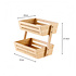 Decopatent - 2 Laags Dubbele Fruitschaal - Bamboe hout - Staande Fruitmand Etagere - Afm: 31 x 22 x 27.5 Cm.