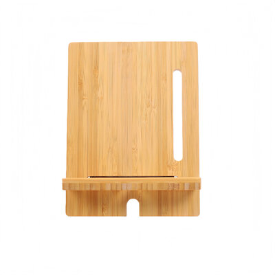 Decopatent - Universele Telefoonhouder / Tablethouder - Telefoon houder van Bamboe hout - tablet / iPad houder - standaard voor Gsm - Afm Staand: 15x20x0.8 Cm - Afm Liggend: 20x15x0.8 Cm.
