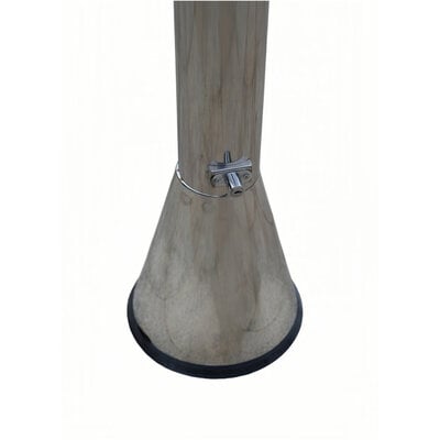 Decopatent - Grote Staande Asbak RVS - Rookpaal Peukenzuil voor Binnen & Buiten - Vrijstaande ronde Hoge Asbak - Afm:  25 x 25 x 110 Cm.