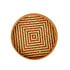 Decopatent - Bamboe Dienblad Rond - Diameter: 27 Cm - Dienblad met handvaten - Schaal - Presenteerblad - Serveerschaal - Woonaccessoires - Gevlochten Bamboe Riet - Afm: 27 x 27 x 3.8 Cm.