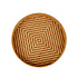 Decopatent - Bamboe Dienblad Rond - Diameter: 33 Cm - Dienblad met handvaten - Schaal - Presenteerblad - Serveerschaal - Woonaccessoires - Gevlochten Bamboe Riet - Afm: 33 x 33 x 4.8 Cm.