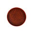 Decopatent - Bamboe Dienblad Rond - Diameter: 27 Cm - Dienblad met handvaten - Schaal - Presenteerblad - Serveerschaal - Woonaccessoires - Gevlochten Donker Bamboe Riet - Afm: 27 x 27 x 3.8 Cm.
