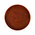 Decopatent - Bamboe Dienblad Rond - Diameter: 33 Cm - Dienblad met handvaten - Schaal - Presenteerblad - Serveerschaal - Woonaccessoires - Gevlochten Donker Bamboe Riet - Afm: 33 x 33 x 4.8 Cm.