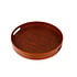 Decopatent - Bamboe Dienblad Rond - Diameter: 33 Cm - Dienblad met handvaten - Schaal - Presenteerblad - Serveerschaal - Woonaccessoires - Gevlochten Donker Bamboe Riet - Afm: 33 x 33 x 4.8 Cm.