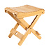 Decopatent - Bamboe Bijzet Kruk - Inklapbare kruk - Bamboe Hout - Inklapbaar krukje - Badkamerkruk - Kinderkruk - Belastbaar tot 80 KG - Afm: 28.3 x 29 x 26 Cm