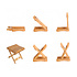 Decopatent - Bamboe Bijzet Kruk - Inklapbare kruk - Bamboe Hout - Inklapbaar krukje - Badkamerkruk - Kinderkruk - Belastbaar tot 80 KG - Afm: 28.3 x 29 x 26 Cm