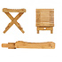Decopatent - Bamboe Bijzet Kruk - Inklapbare kruk - Bamboe Hout - Inklapbaar krukje - Badkamerkruk - Kinderkruk - Belastbaar tot 80 KG - Afm: 28.3 x 29 x 26 Cm