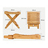 Decopatent - Bamboe Bijzet Kruk - Inklapbare kruk - Bamboe Hout - Inklapbaar krukje - Badkamerkruk - Kinderkruk - Belastbaar tot 80 KG - Afm: 28.3 x 29 x 26 Cm