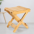 Decopatent - Bamboe Bijzet Kruk - Inklapbare kruk - Bamboe Hout - Inklapbaar krukje - Badkamerkruk - Kinderkruk - Belastbaar tot 80 KG - Afm: 28.3 x 29 x 26 Cm