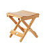 Decopatent - Bamboe Bijzet Kruk - Inklapbare kruk - Bamboe Hout - Inklapbaar krukje - Badkamerkruk - Kinderkruk - Belastbaar tot 80 KG - Afm: 28.3 x 29 x 26 Cm