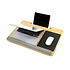 Decopatent - Laptop Schoot Standaard Bamboe Hout met Muismat en Telefoon / Ipad houder - Laptopstandaard - Laptop verhoger - Laptoptafel Schoot - Schoottafel - Knietafel - Afm: 55 x 36 x 8 Cm