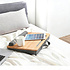 Decopatent - Laptop Schoot Standaard Bamboe Hout met Telefoon / Ipad houder - Laptopstandaard - Laptop verhoger - Laptoptafel Schoot - Schoottafel - Knietafel - Afm: 42 x 34 x 8 Cm