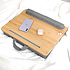 Decopatent - Laptop Schoot Standaard Bamboe Hout met Telefoon / Ipad houder - Laptopstandaard - Laptop verhoger - Laptoptafel Schoot - Schoottafel - Knietafel - Afm: 42 x 34 x 8 Cm