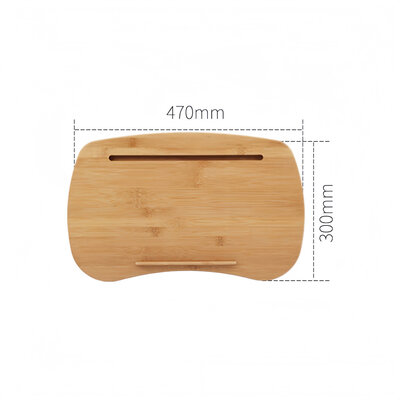 Decopatent - Laptop Schoot Standaard - Bamboe Laptray Schootkussen - Laptopstandaard - Laptop verhoger - Laptoptafel Schoot - Schoottafel - Knietafel - Afm: 47 x 30 x 8 Cm.