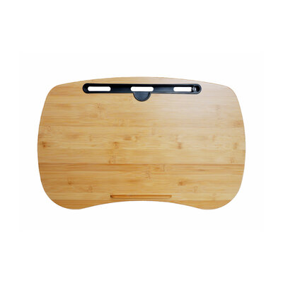 Decopatent - Laptop Schoot Standaard - Bamboe Laptray Schootkussen - Laptopstandaard - Laptop verhoger - Laptoptafel Schoot - Schoottafel - Knietafel - Afm: 55 x 35 x 8 Cm.
