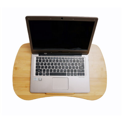 Decopatent - Laptop Schoot Standaard - Bamboe Laptray Schootkussen - Laptopstandaard - Laptop verhoger - Laptoptafel Schoot - Schoottafel - Knietafel - Afm: 55 x 35 x 8 Cm.