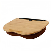 Decopatent - Laptop Schoot Standaard - Bamboe Laptray Schootkussen - Laptopstandaard - Laptop verhoger - Laptoptafel Schoot - Schoottafel - Knietafel - Afm: 38 x 28 x 8 Cm.