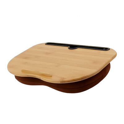 Decopatent - Laptop Schoot Standaard - Bamboe Laptray Schootkussen - Laptopstandaard - Laptop verhoger - Laptoptafel Schoot - Schoottafel - Knietafel - Afm: 38 x 28 x 8 Cm.
