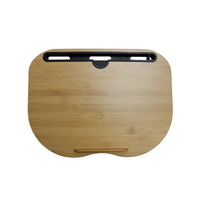 Decopatent - Laptop Schoot Standaard - Bamboe Laptray Schootkussen - Laptopstandaard - Laptop verhoger - Laptoptafel Schoot - Schoottafel - Knietafel - Afm: 38 x 28 x 8 Cm.