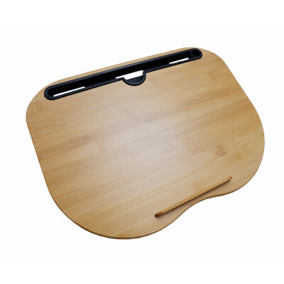 Decopatent - Laptop Schoot Standaard - Bamboe Laptray Schootkussen - Laptopstandaard - Laptop verhoger - Laptoptafel Schoot - Schoottafel - Knietafel - Afm: 38 x 28 x 8 Cm.