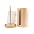 Decopatent Decopatent - Bamboe Keukenrolhouder Draaibaar - Houten Keukenrolstandaard - Staande Rolhouder voor Keukenpapier Rollen - Duurzaam Bamboe - Afmeting: 30 x 17.5 x 17.5 cm.