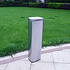 Decopatent - Staande Asbak met Afvalbak - Afm: 23 x 18,5 x 82,5 cm - Buiten Asbak - Rookpaal - Vloerasbak - Grote Buitenasbak - Weerbestendig - Met Uitneembare Kunststof Binnenbak - Kleur: Zilver