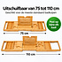 Decopatent - Badplank voor in Bad - Uitschuifbaar Badrek 75-110 cm - Bamboe Badrekje voor Bad - Met Boekenhouder, Tablethouder & Wijnglashouder - Badplank Bamboe Hout