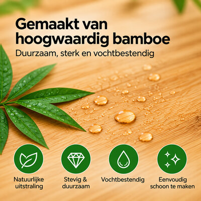 Decopatent - Badplank voor in Bad - Uitschuifbaar Badrek 75-110 cm - Bamboe Badrekje voor Bad - Met Boekenhouder, Tablethouder & Wijnglashouder - Badplank Bamboe Hout