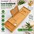 Decopatent - Badplank voor in Bad - Uitschuifbaar Badrek 75-110 cm - Bamboe Badrekje voor Bad - Met Boekenhouder, Tablethouder & Wijnglashouder - Badplank Bamboe Hout