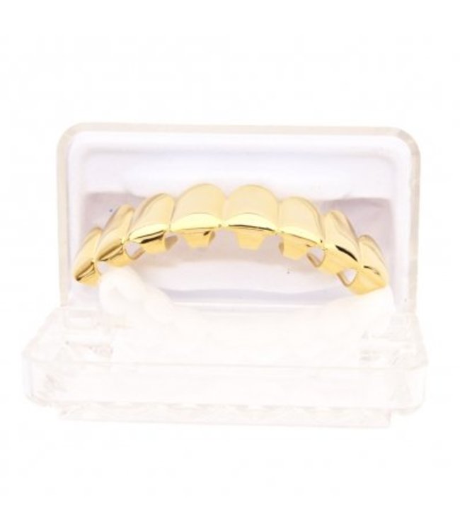 GrillzShop Grillz tanden - bovenkant- Goudkleurig - EXTRA GROOT