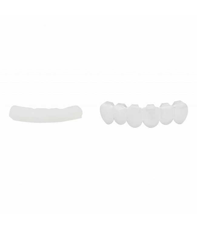 GrillzShop Grillz tanden - bovenkant - Zilverkleurig - zelf op maat te maken