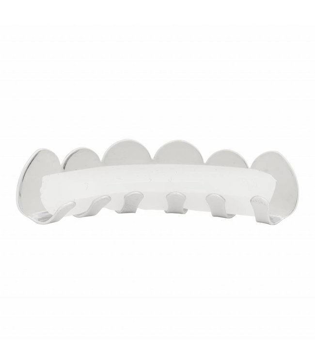 GrillzShop Grillz tanden - bovenkant - Zilverkleurig - zelf op maat te maken