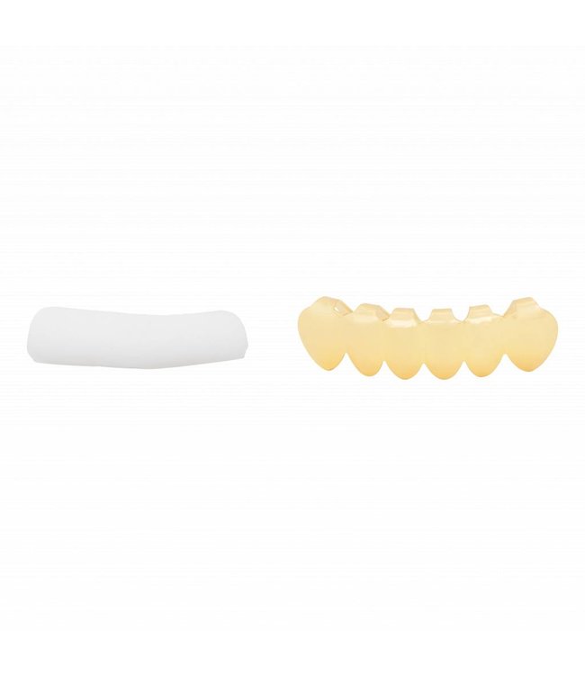 GrillzShop Grillz tanden - onderkant - Goudkleurig - zelf op maat te maken