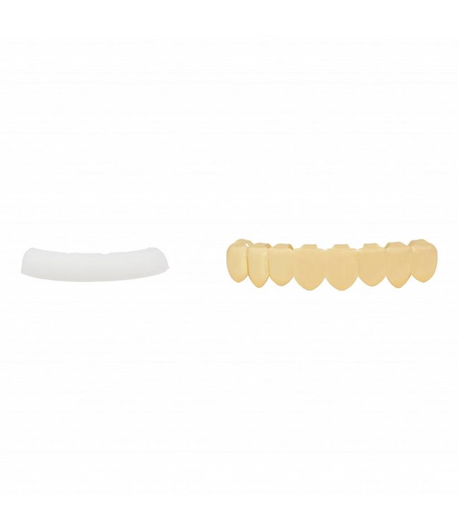 GrillzShop Grillz tanden - bovenkant- Goudkleurig - EXTRA GROOT