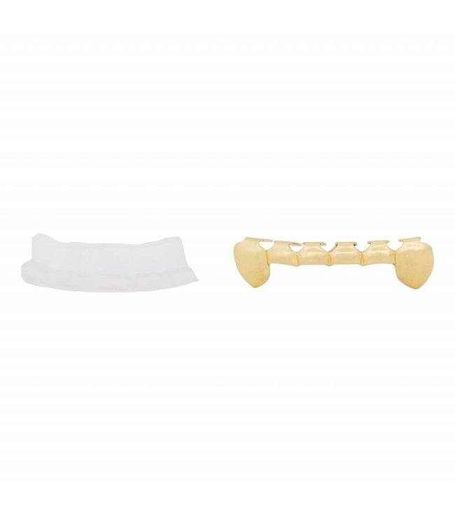 GrillzShop Grillz tanden - onderkant - Goudkleurig -  OPEN - zelf op maat te maken