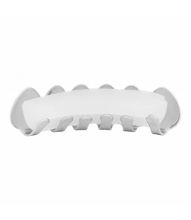 GrillzShop Grillz tanden - bovenkant en onderkant - Zilverkleurig Vampier