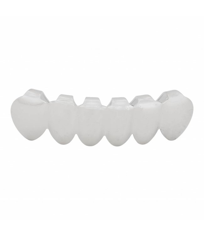 GrillzShop Grillz tanden - bovenkant en onderkant - Zilverkleurig Vampier