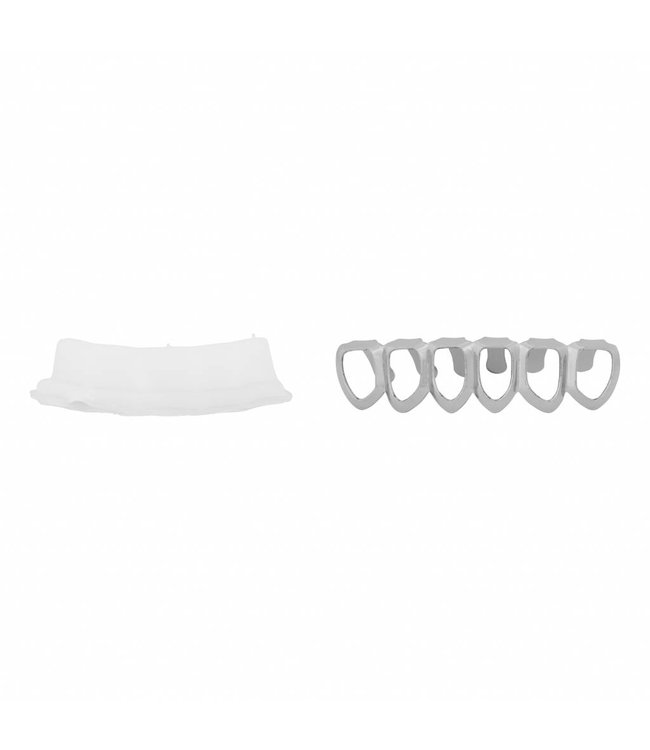 GrillzShop Grillz Hollow volledig Zilverkleurige onderkant