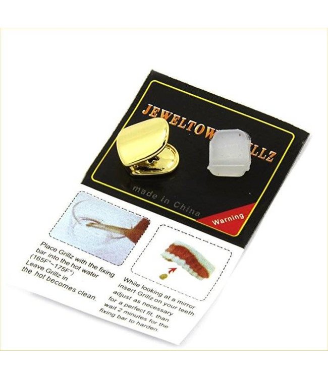 GrillzShop Goudkleurige voortand - Goudkleurige tand - 12MM - op maat te maken